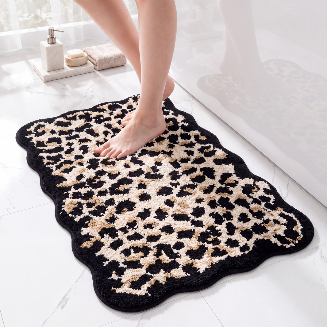 OLIVIA ROCCO Leopard Bath Mat 50 x 80 cm Animal Print Bathroom Rug