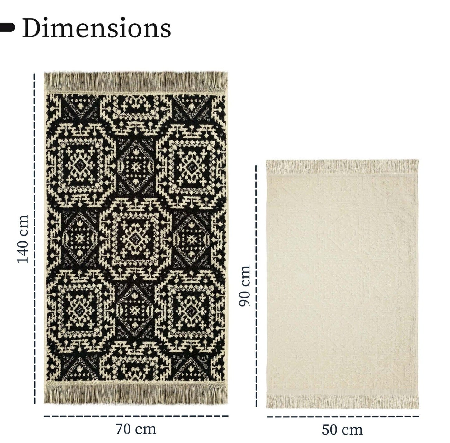 4 Piece Moroccan Towel Set 100 Percent Cotton 500GSM High Absorbency Quick Drying Durable Soft Hand and Bath Towels for Elegant Bathroom Decor by OLIVIA ROCCO Towels