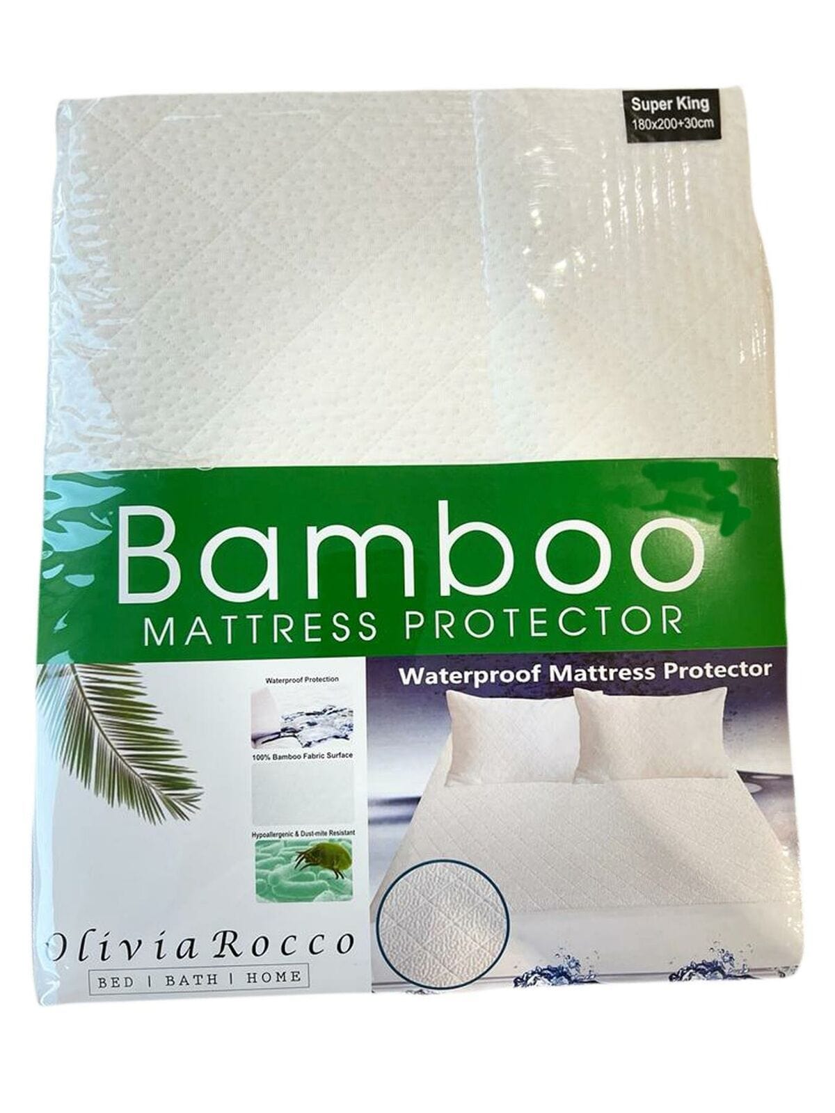 Bamboo Extra Deep Quilted Waterproof Mattress Protector Hypoallergenic Moisture-Wicking Bed Cover with Elastic Skirt by OLIVIA ROCCO Mattress Protector