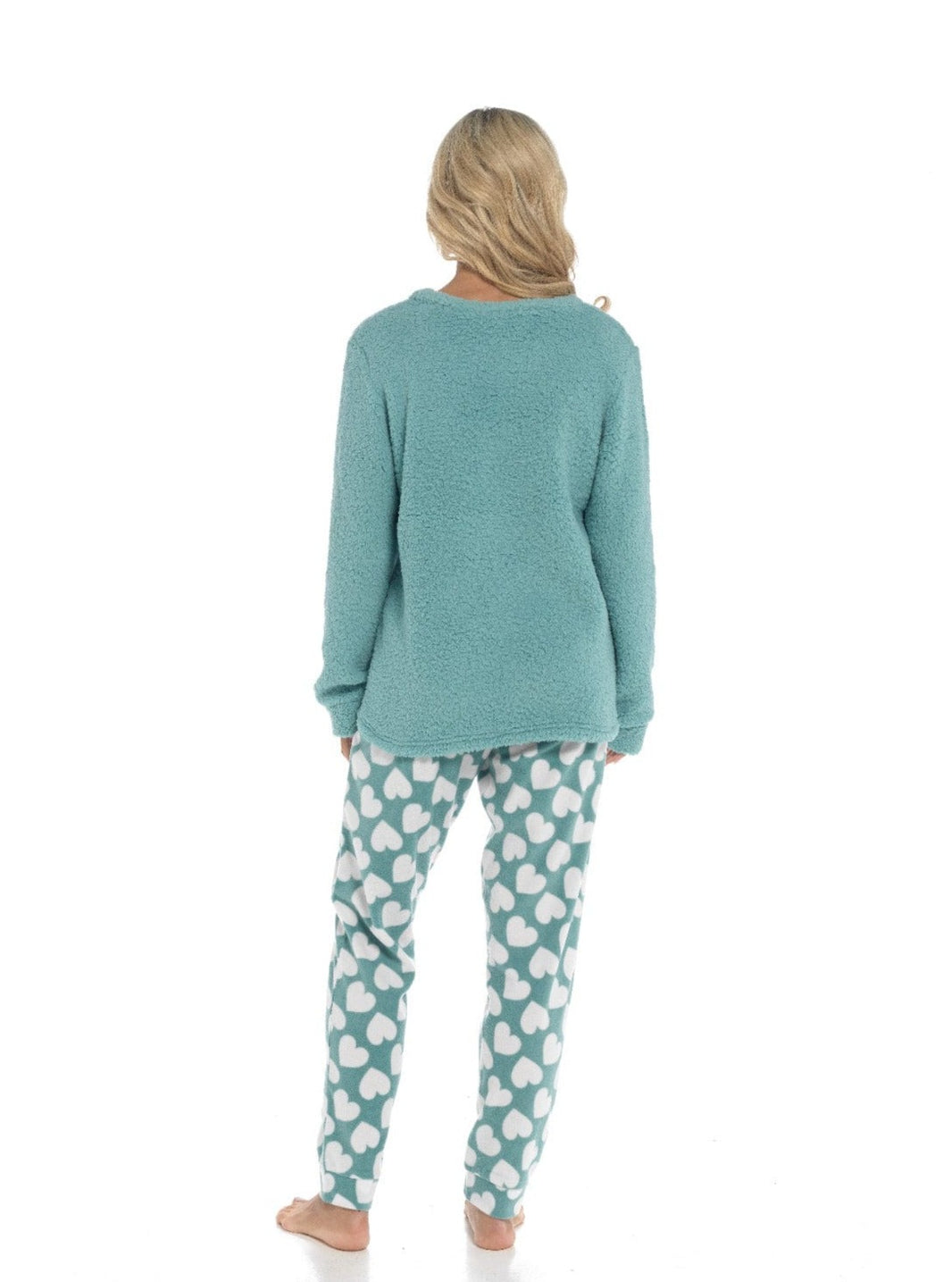 Women's Panda Snuggle Fleece Pyjama Set with Printed Pants Soft and Comfortable Loungewear in Easy Care Fabric Sizes Small to X-Large by Daisy Dreamer Pyjamas