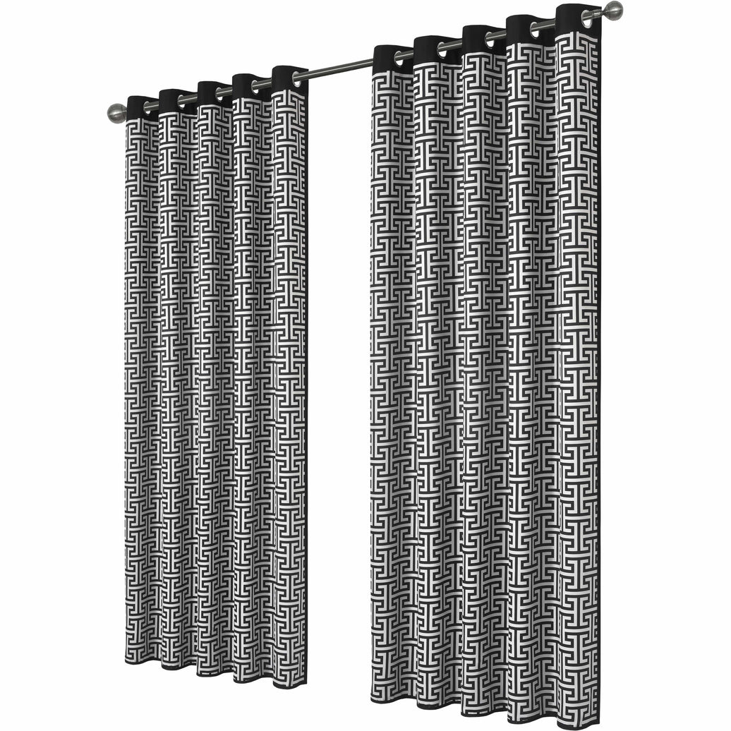Milano Geometric Blackout Curtains Thermal Insulated Eyelet Pair Light-Blocking Window Drapes for Stylish Home Decor by OLIVIA ROCCO 46" (WIDTH) x 54" (DROP) / MILANO Curtain