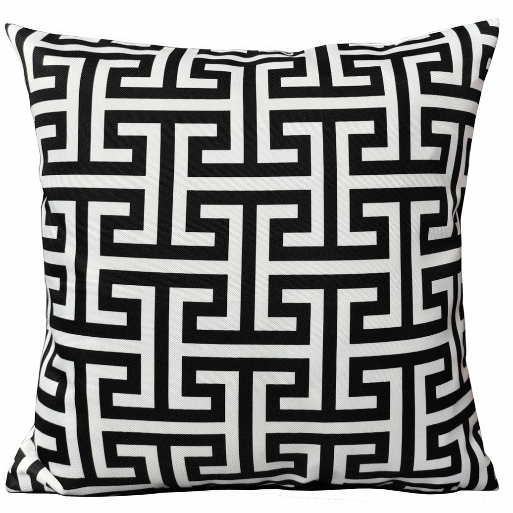 Waterproof Breathable Milano Black Hollowfibre Filled Cushions 43x43cm for Outdoor Garden Bench Sofa or Indoor Use by OLIVIA ROCCO 43x43cm / MILANO BLACK Cushions