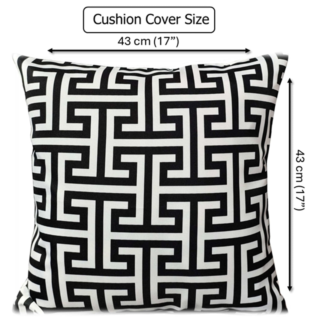Waterproof Breathable Milano Black Hollowfibre Filled Cushions 43x43cm for Outdoor Garden Bench Sofa or Indoor Use by OLIVIA ROCCO 43x43cm / MILANO BLACK Cushions