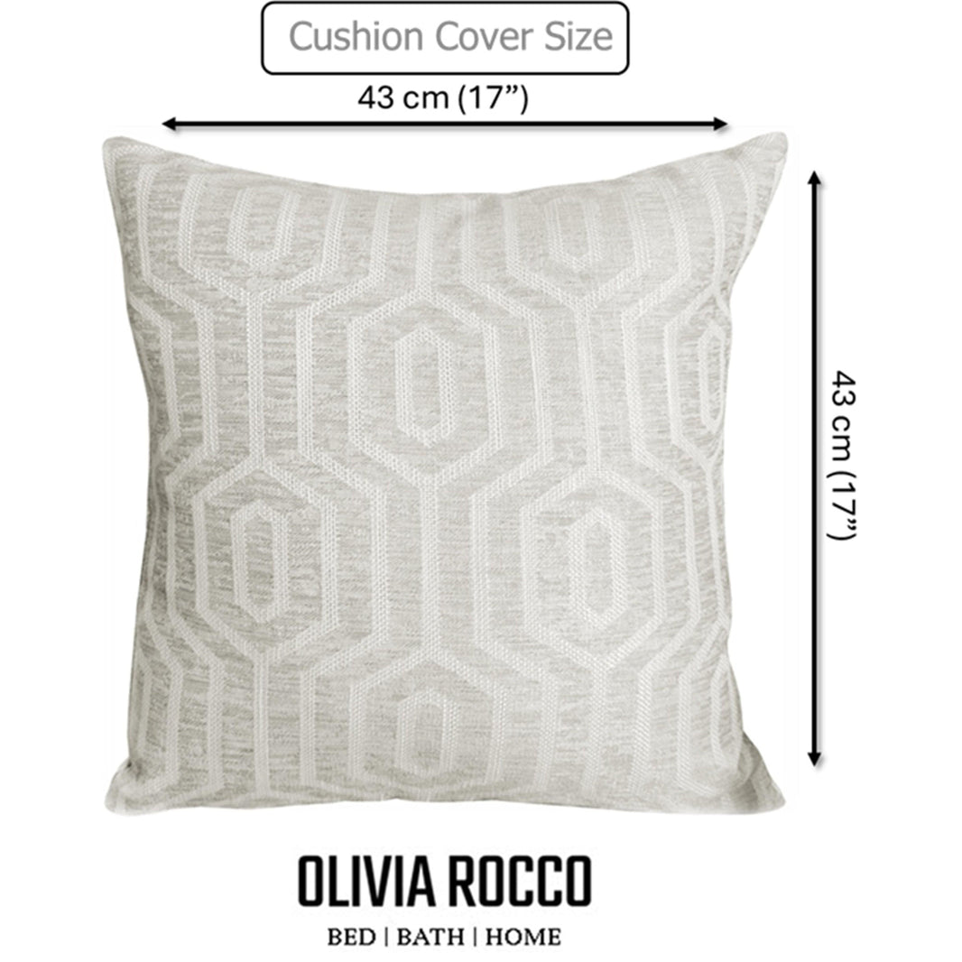 Paris Cushion Covers 2 Pack Modern Natural Decorative Square Scatter Cushions with Invisible Zipper for Sofa & Bed by OLIVIA ROCCO 43x43cm / NATURAL Cushions