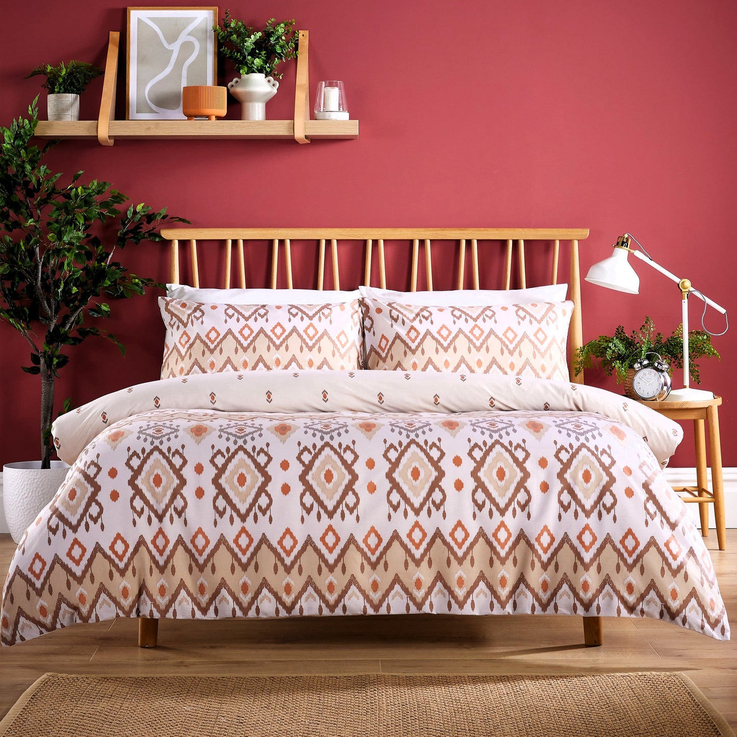 OLIVIA ROCCO Luxury Super Soft Cotton Rich Duvet Sets Easycare Comfortable Bedding Includes Duvet Cover & Pillowcases in Single Double King Size TAXILA NATURAL / SINGLE Duvet Cover