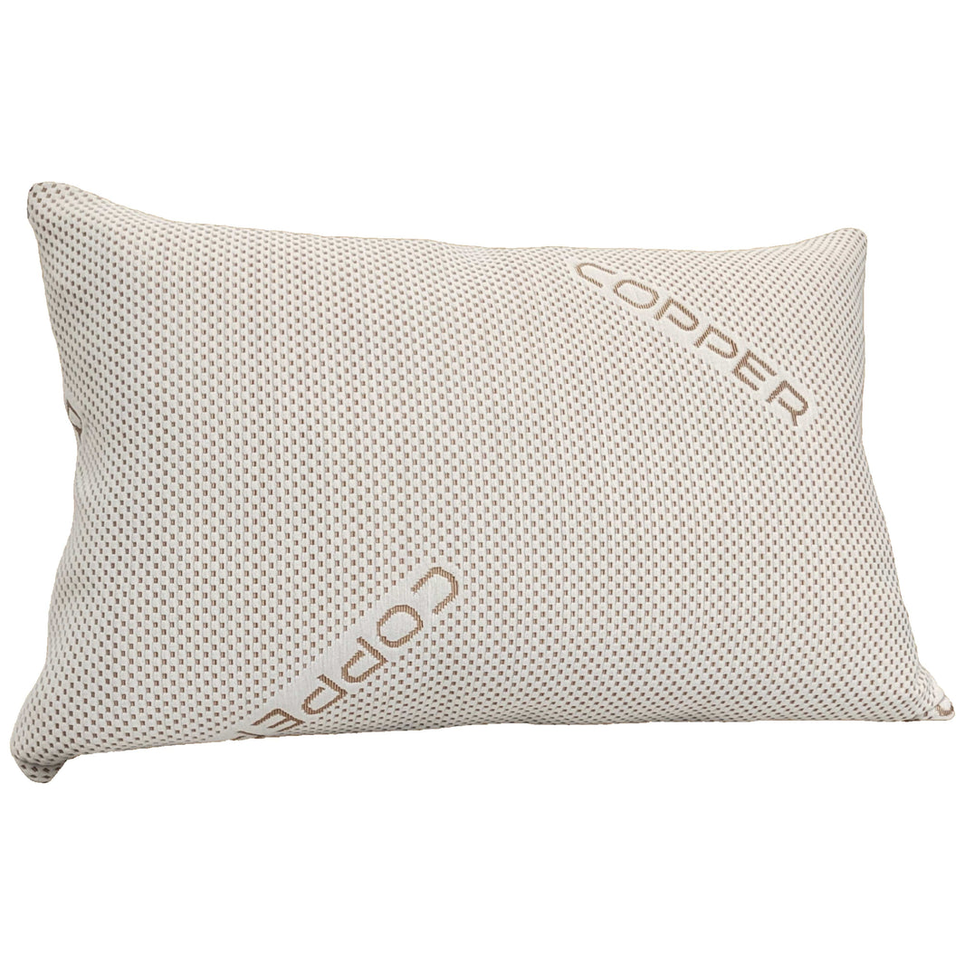 Copper Infused Unique Memory Foam Pillow for Skin Health Hypoallergenic Luxury Premium Fibre Filling for Superior Comfort and Support by OLIVIA ROCCO 50x75cm Pillows