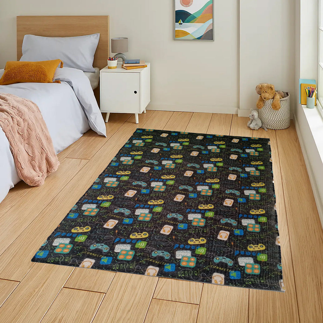 Gamer Printed Rug Modern Non-Slip Soft Durable Floor Rug for Living Room Bedroom Hallway & Office by OLIVIA ROCCO 60 x 90 CM / GAMER Rugs