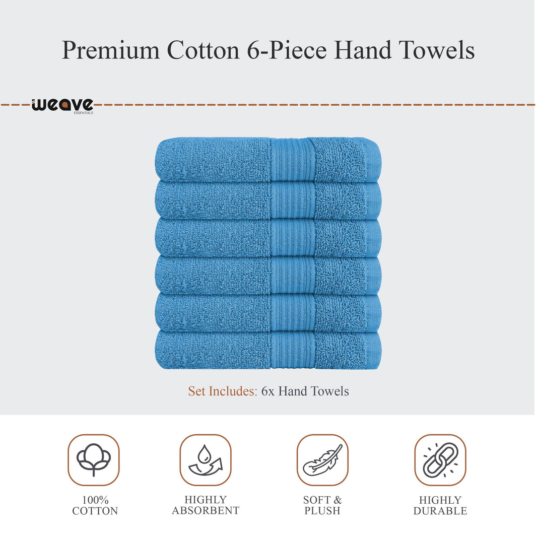 Rhodes Towel Aqua 100% Cotton Hotel Quality Soft Super Absorbent Hand Bath Towels, Sheets & Face Cloths by OLIVIA ROCCO Towels