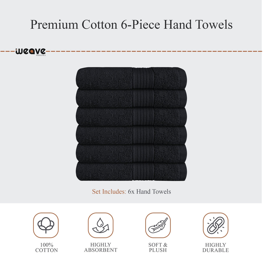 Rhodes Towel Black 100% Cotton Hotel Quality Soft Super Absorbent Hand Bath Towels, Sheets & Face Cloths by OLIVIA ROCCO Towels