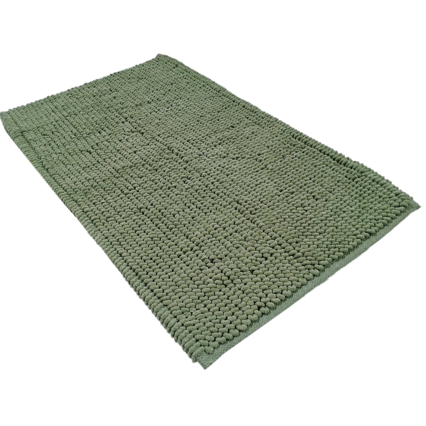 Pebbles Micro Bobble Eco-Friendly Pure Indian Cotton Hand-Woven Bath Mat with Knitted Design for Comfort and Durability by OLIVIA ROCCO SAGE GREEN Bath Mat