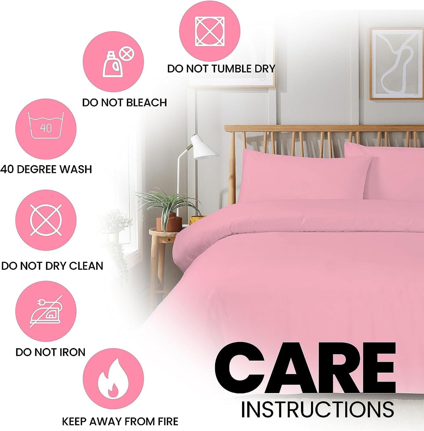 Plain Dye Luxurious Super Soft Duvet Set with Zipper Closure Easy Care Bed Linen in Various Sizes and Colours by OLIVIA ROCCO Duvet Cover