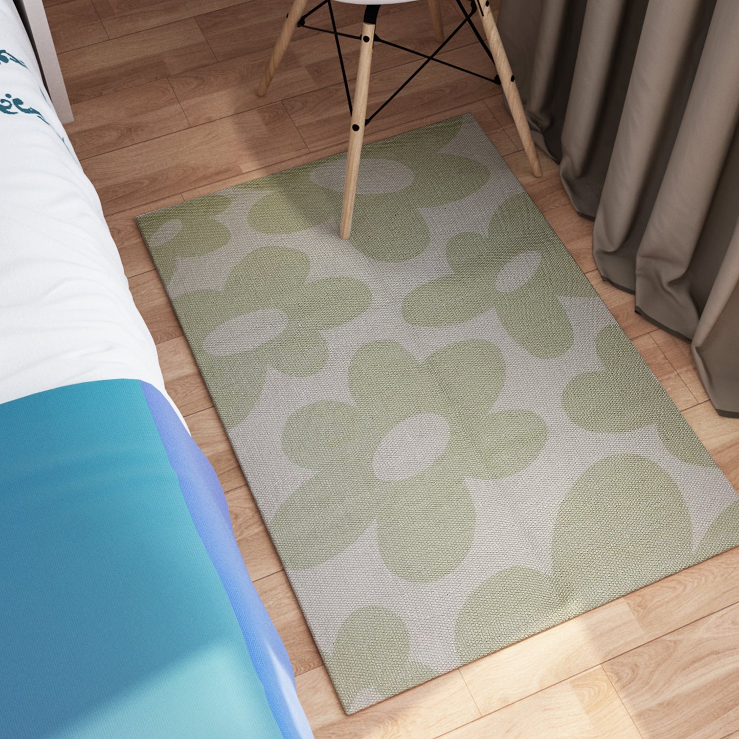 Printed Rug Jardin Design Modern Non-Slip Soft Durable Floor Rug for Living Room Bedroom Office by OLIVIA ROCCO Rugs