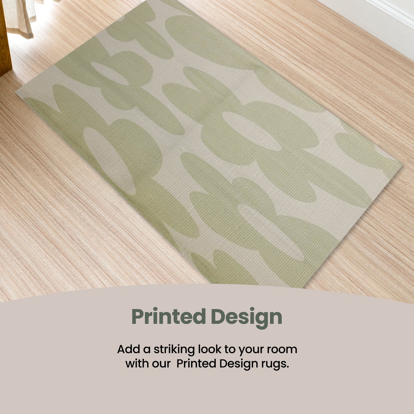 Printed Rug Jardin Design Modern Non-Slip Soft Durable Floor Rug for Living Room Bedroom Office by OLIVIA ROCCO Rugs