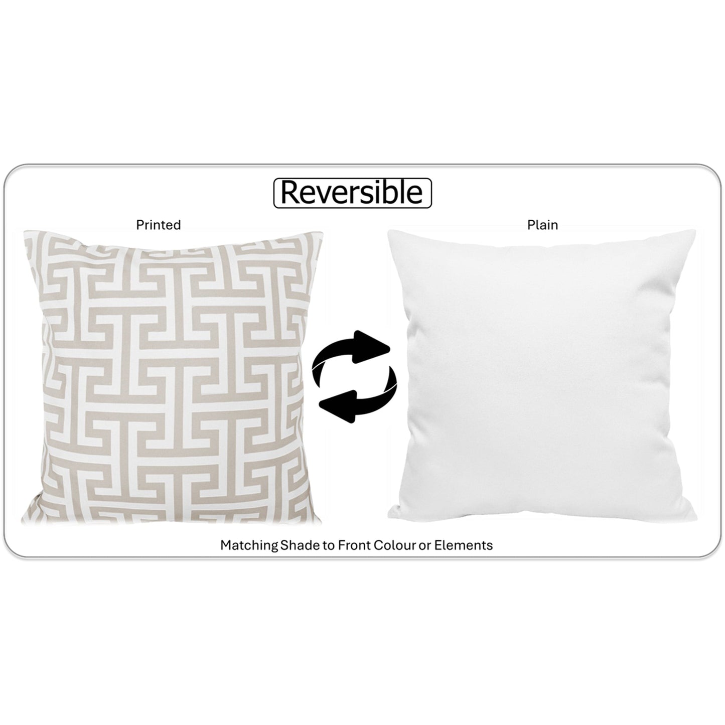 Waterproof Breathable Milano Natural Hollowfibre Filled Cushions 43x43cm for Outdoor Garden Bench Sofa or Indoor Use by Olivia Rocco 43x43cm / Milano Natural OLIVIA ROCCO Cushions