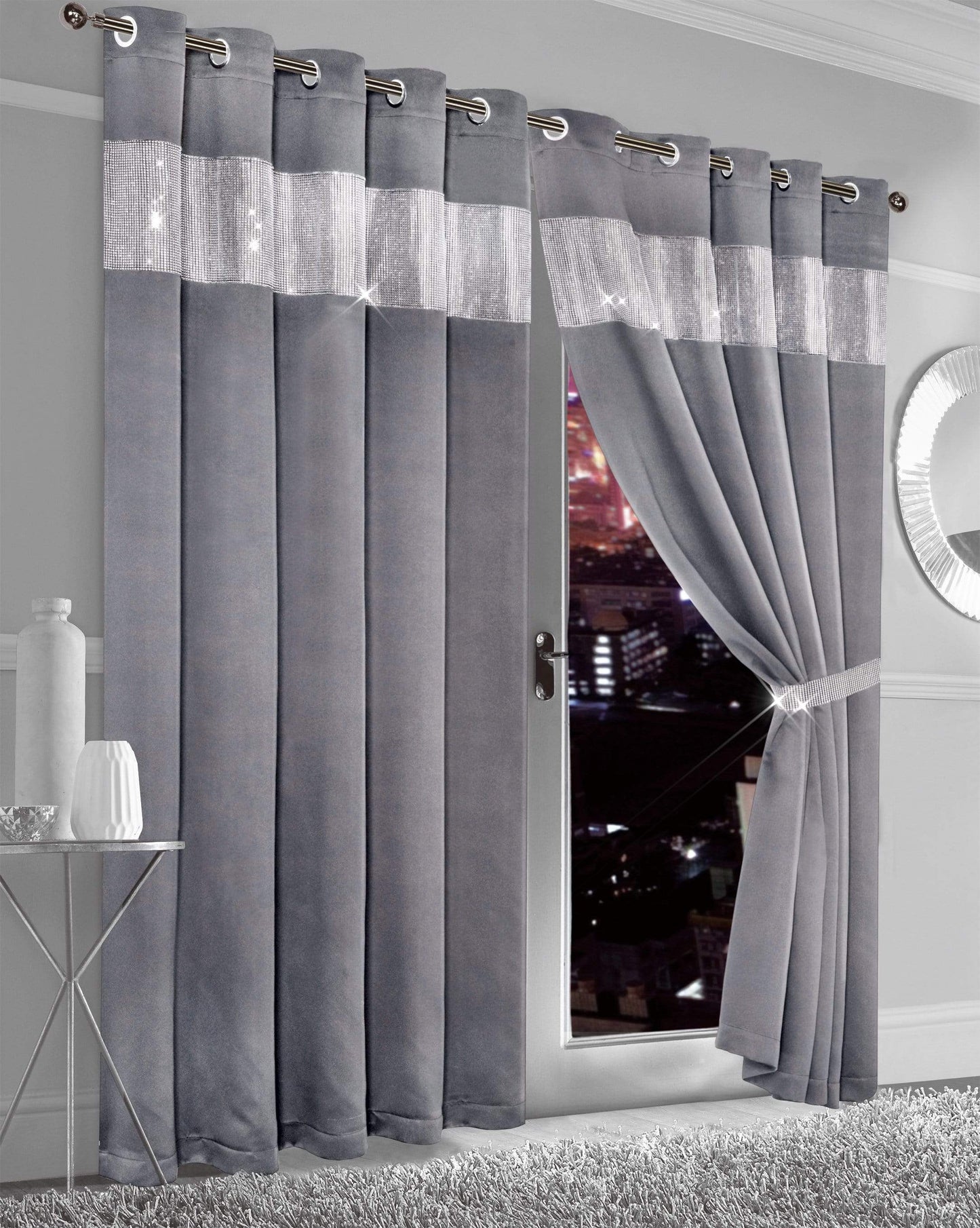 Diamante Blackout Curtains
