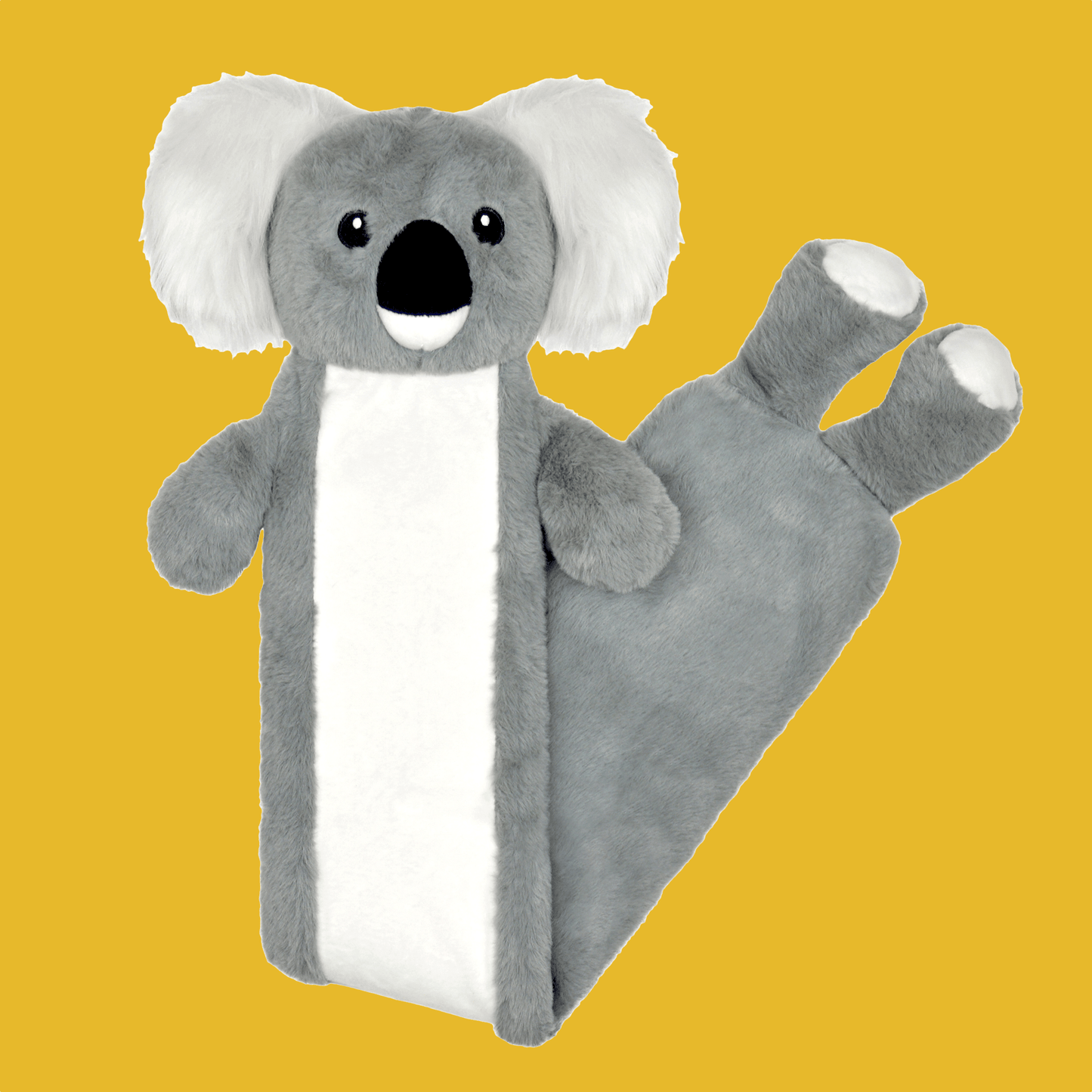 Extra Long 2L Hot Water Bottle with Plush Faux Fur Cover Durable Natural Rubber UK Safe Tested Cosy Nights Ideal Gift for Adults Kids by OLIVIA ROCCO KOALA Hot Water Bottle