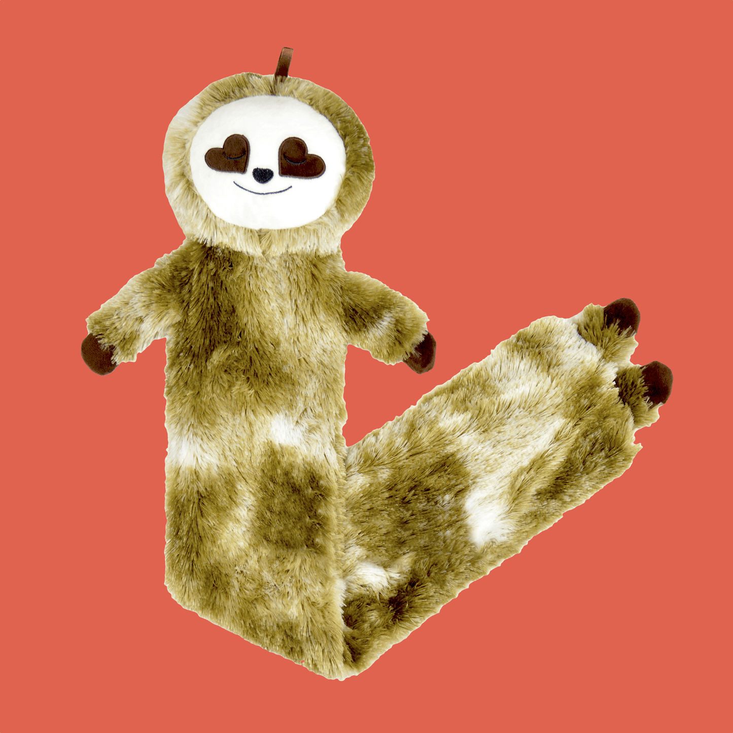 Extra Long 2L Hot Water Bottle with Plush Faux Fur Cover Durable Natural Rubber UK Safe Tested Cosy Nights Ideal Gift for Adults Kids by OLIVIA ROCCO SLOTH Hot Water Bottle