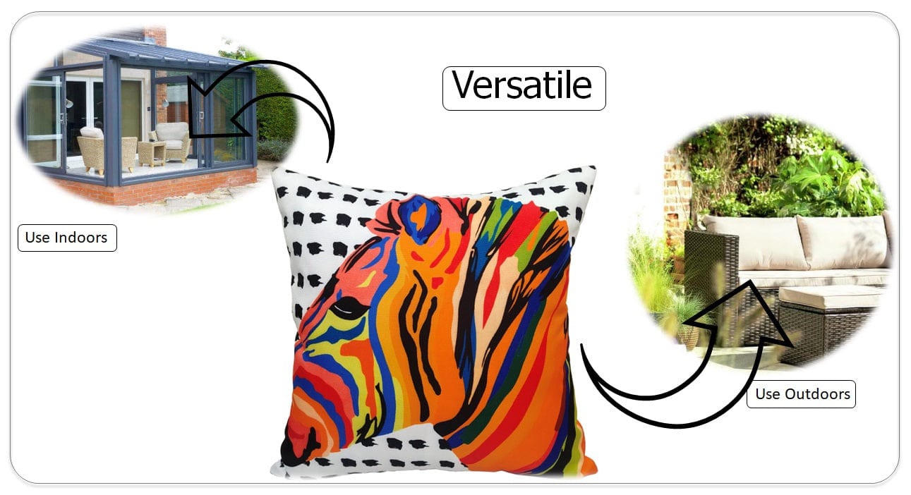 Kampala Orange Waterproof Cushions for Indoor Outdoor Home Decor Patio and Beach by OLIVIA ROCCO KAMPALA ORANGE / 43 x 43 Cm Cushions