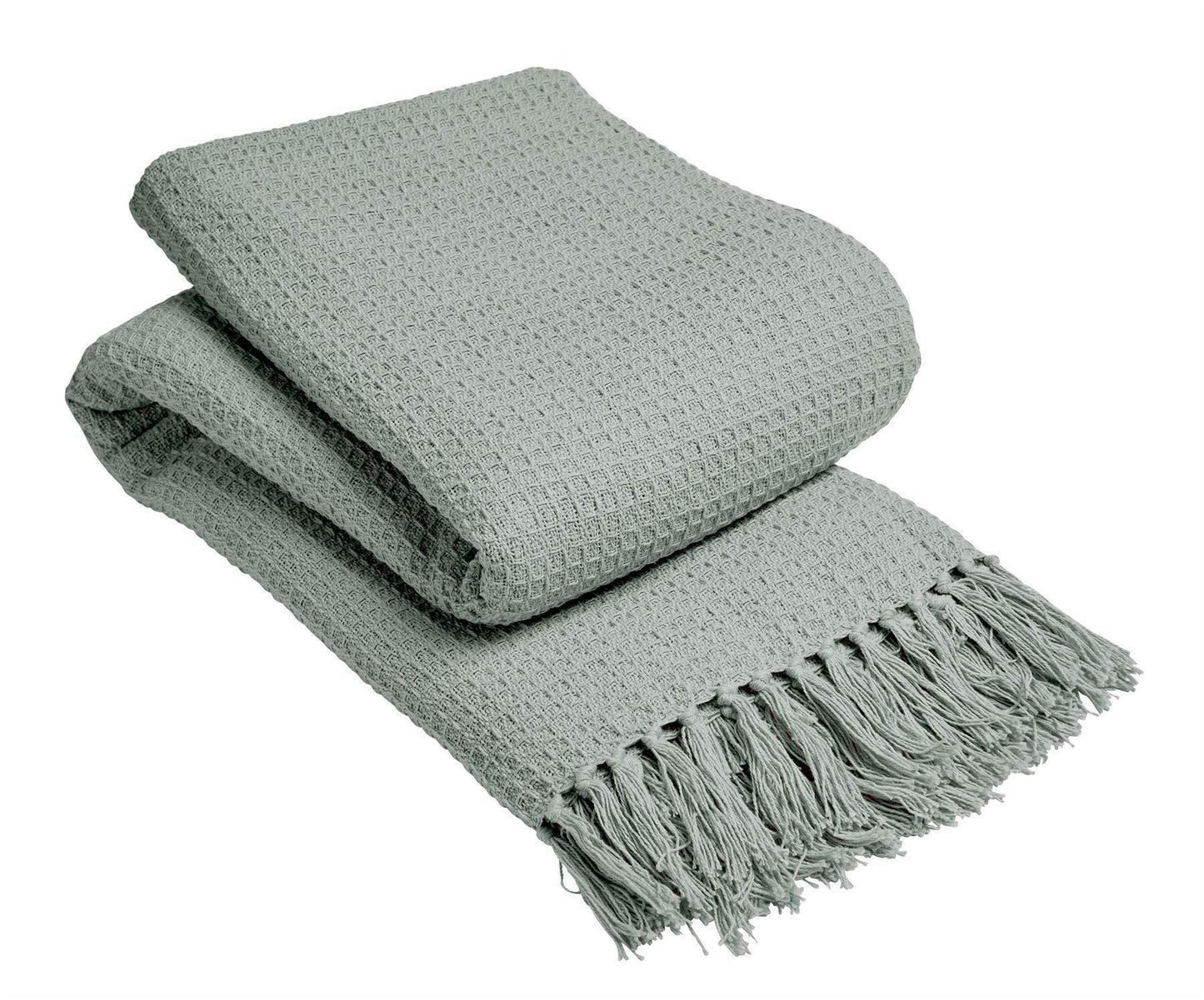 Lisbon Pure Indian Cotton Handwoven Honeycomb Throw Blanket Luxurious Soft Lightweight Easycare Cover for Sofa Bed or Living Room Available in 10 Colours and Sizes by OLIVIA ROCCO Throw