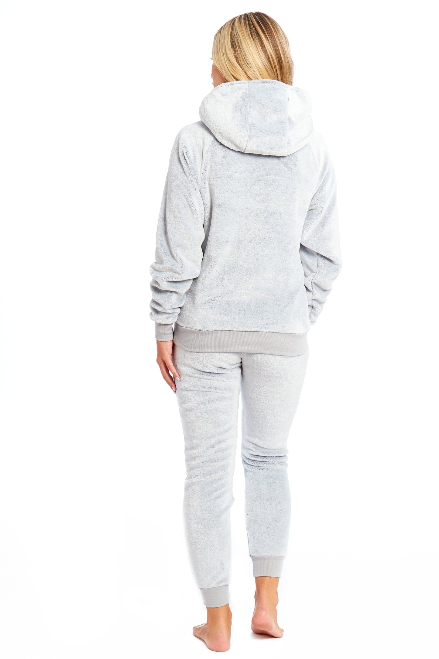 Matching Mother Daughter Plush Fleece Hooded Pyjama Set with Embroidered Sloth Design Ultra-Soft Sherpa-Lined Nightwear for Girls and Women by Daisy Dreamer Pyjamas