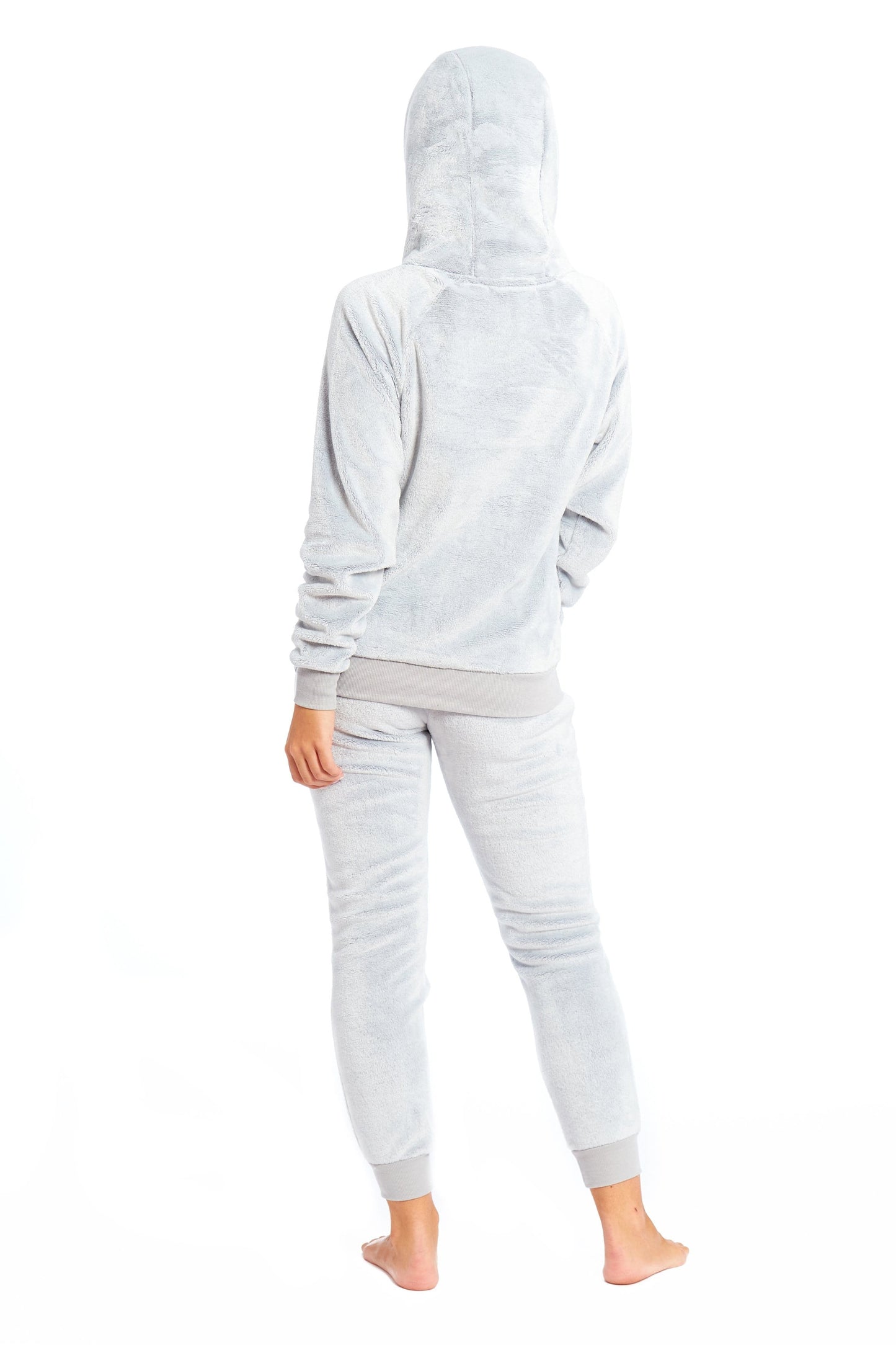 Matching Mother Daughter Plush Fleece Hooded Pyjama Set with Embroidered Sloth Design Ultra-Soft Sherpa-Lined Nightwear for Girls and Women by Daisy Dreamer Pyjamas