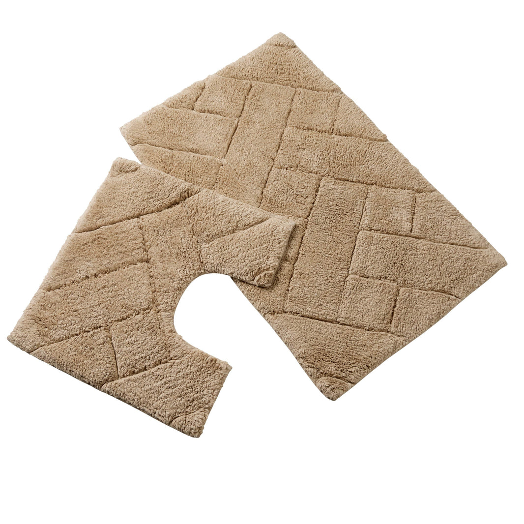 Bali Bath Mat & Pedestal Set Luxurious Super Absorbent Extra-Soft Cotton Mats for Bathroom Comfort and Style in Multiple Colours by OLIVIA ROCCO Bath Mat