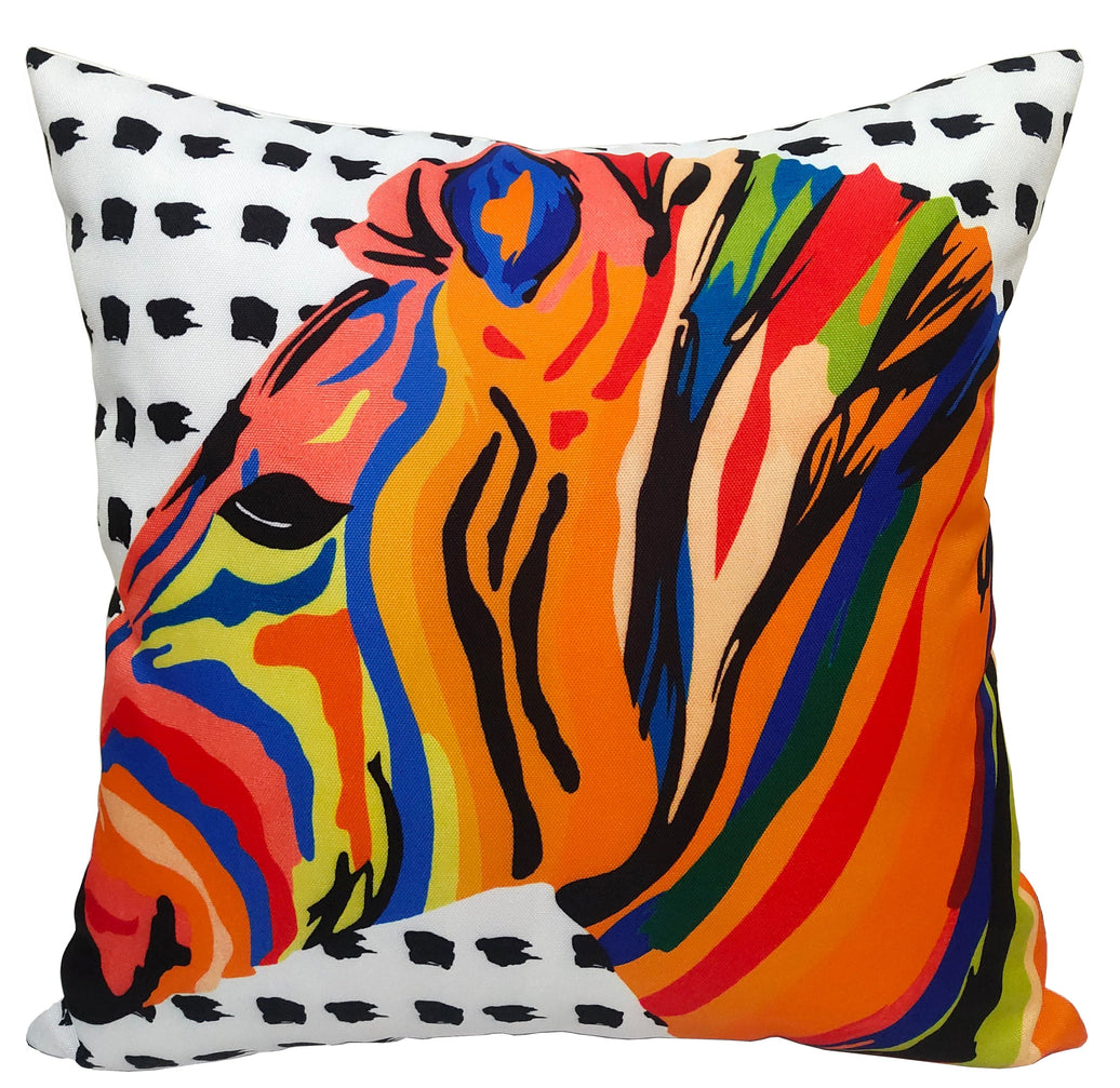 Kampala Orange Waterproof Cushions for Indoor Outdoor Home Decor Patio and Beach by OLIVIA ROCCO KAMPALA ORANGE / 43 x 43 Cm Cushions