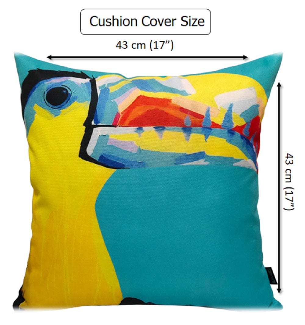 Pelican Outdoor Waterproof Weather-Resistant Cushions for Patio Garden Beach and Indoor Use 43x43 cm Filled with Hollowfibre by OLIVIA ROCCO PELICAN / 43 x 43 Cm Cushions