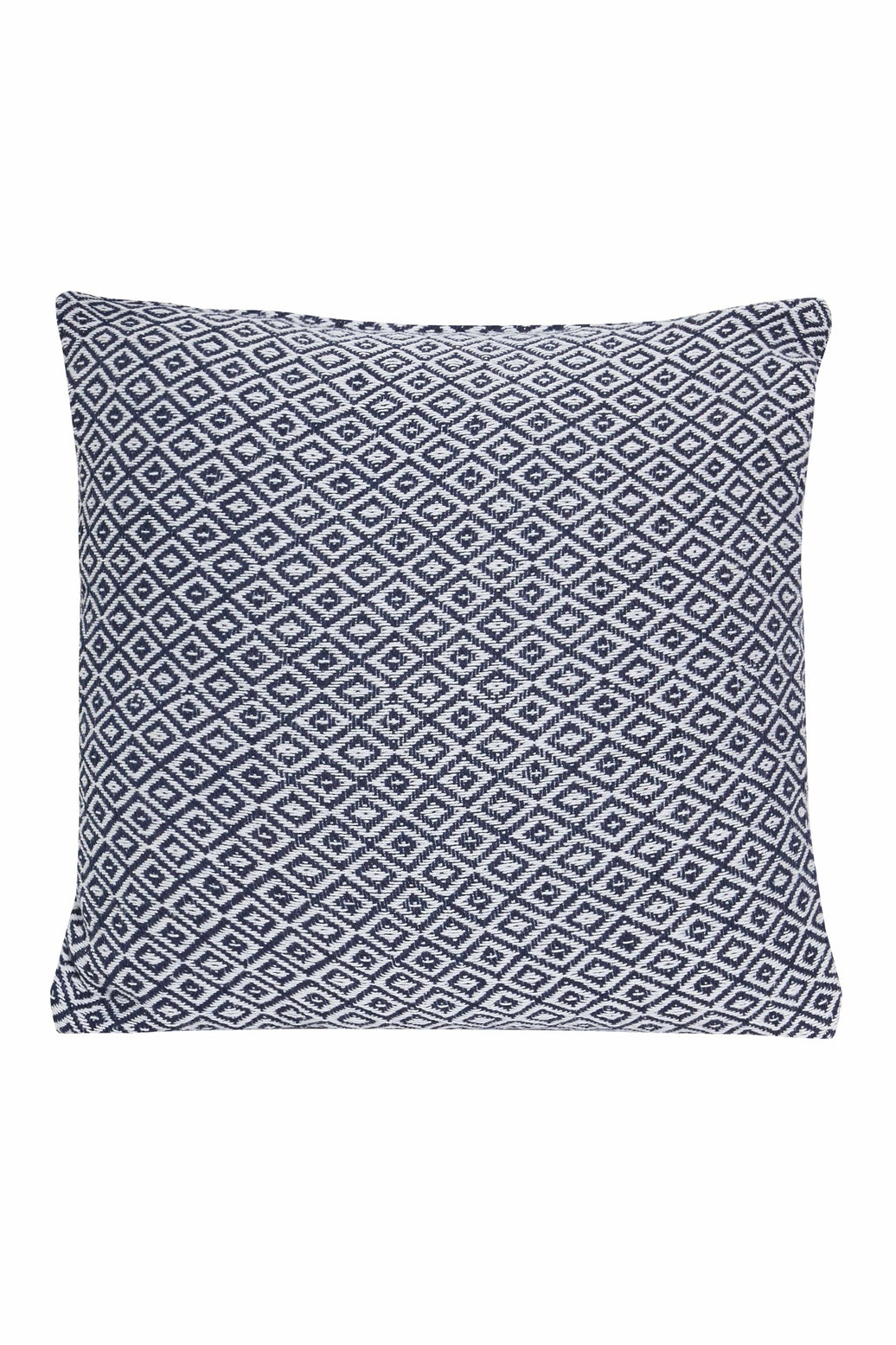 Regal Luxurious Pure Cotton Cushion Covers 100% Premium Indian Cotton Decorative Pillow Covers with Hidden Zipper for Home Garden Outdoor Use 17x17 24x24 by OLIVIA ROCCO NAVY / 43 x 43 cm Cushions