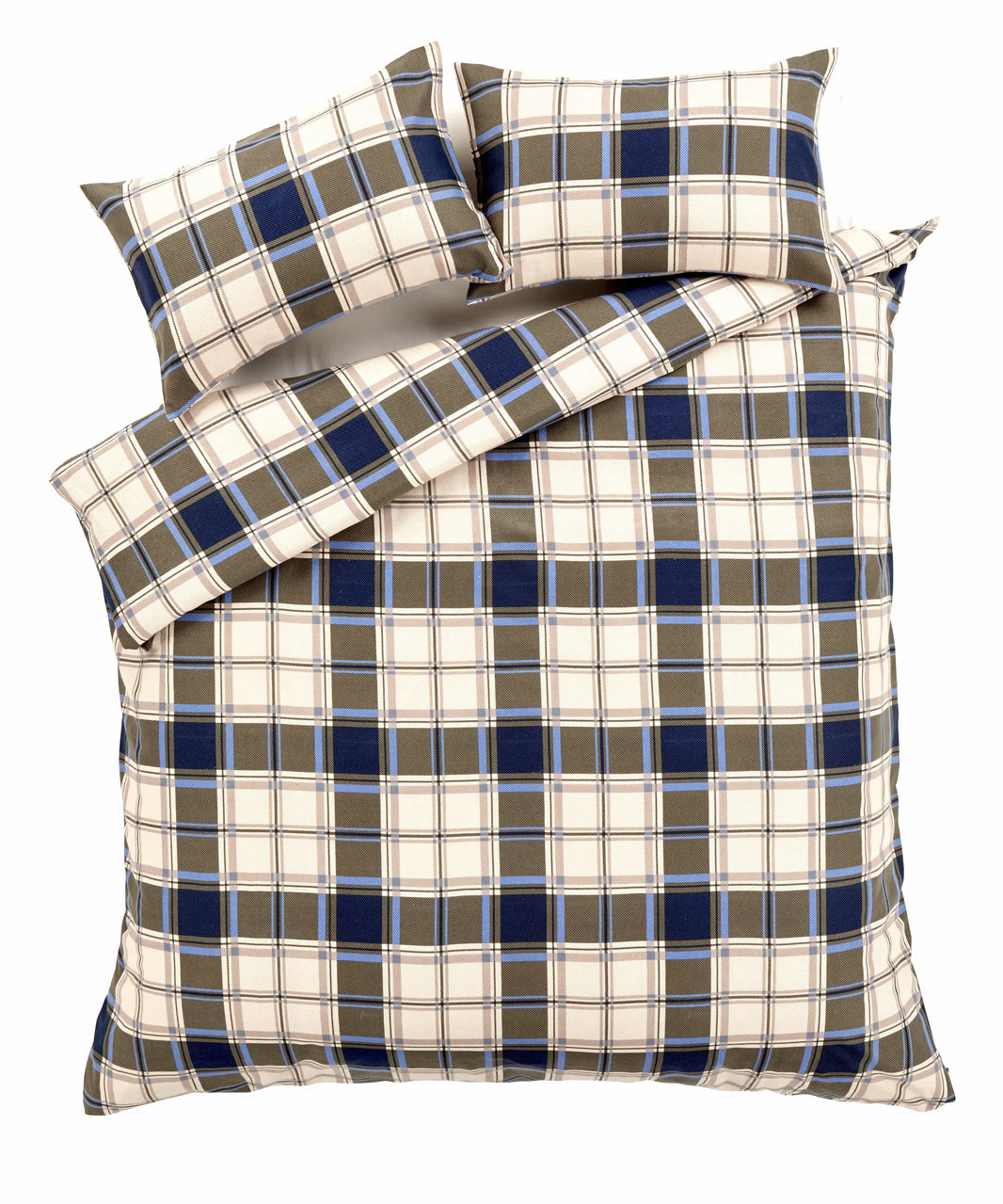 Highland Tartan Luxurious Duvet Set Super Soft Brushed Cotton Flannel Bedding OEKO-TEX Certified Elegant Quilt Cover for Master Suite or Guest Room by OLIVIA ROCCO Duvet Cover