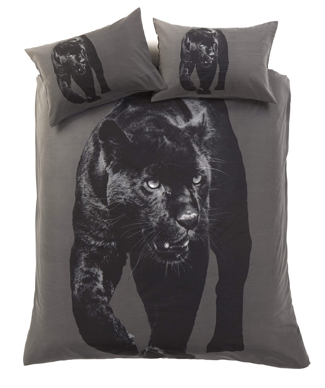 Black Panther 3D Photo Panel Duvet Set Luxurious Cotton Rich Bedding in King Double and Single Sizes Soft Durable OEKO-TEX Certified by OLIVIA ROCCO SINGLE Duvet Cover