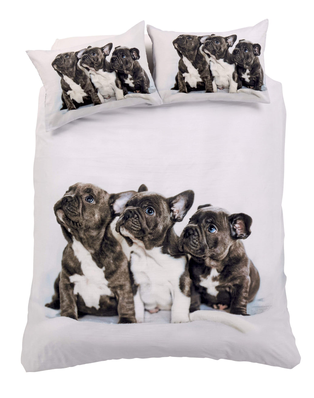 Frenchie Elegant Cotton-Rich Duvet Set with Vibrant Colours and Patterns for Bedroom Transformation Single Double King by OLIVIA ROCCO SINGLE Duvet Cover