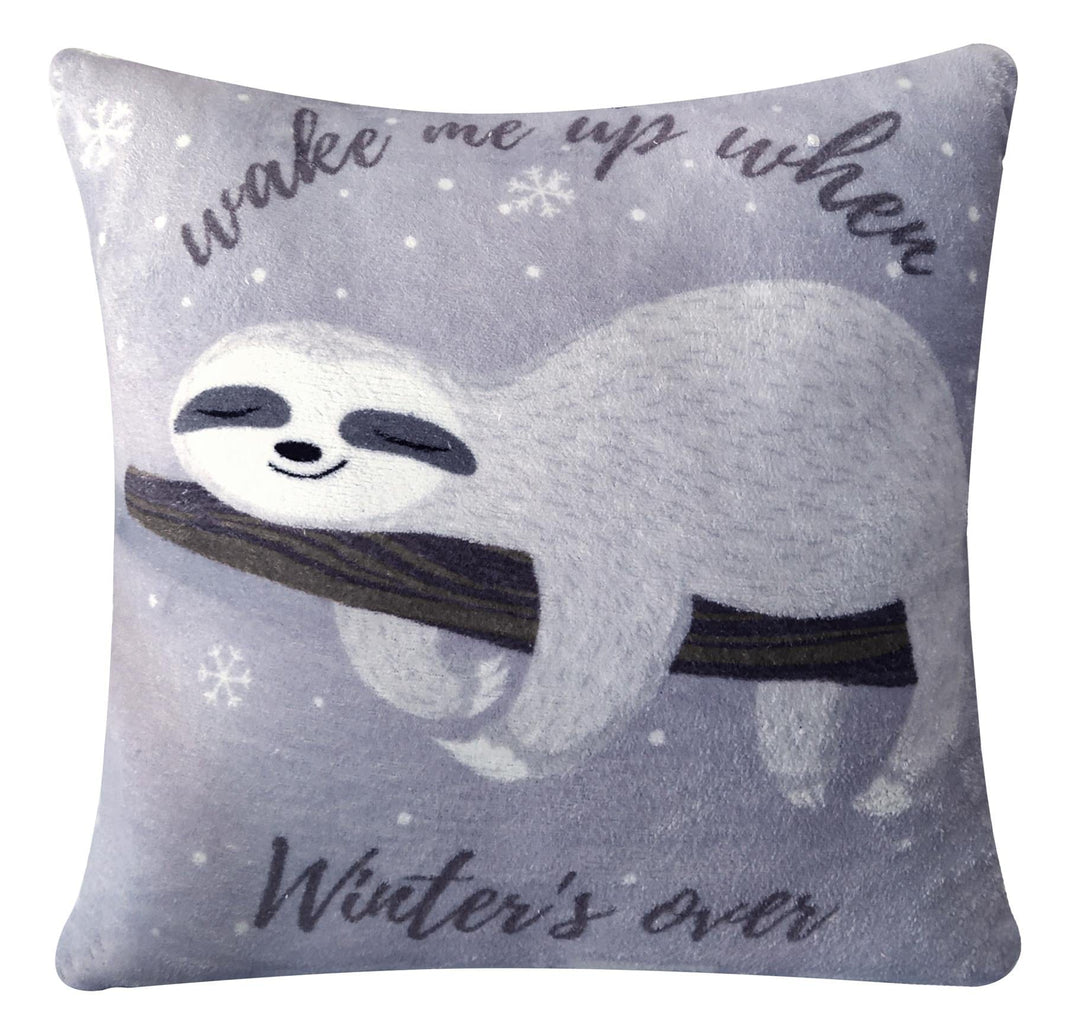 Lazy Sloth Teddy Fleece Duvet Set with Matching Bed Throw and Cushions Luxurious Soft Warm Faux Fur Winter Bedding by OLIVIA ROCCO CUSHION Duvet Cover