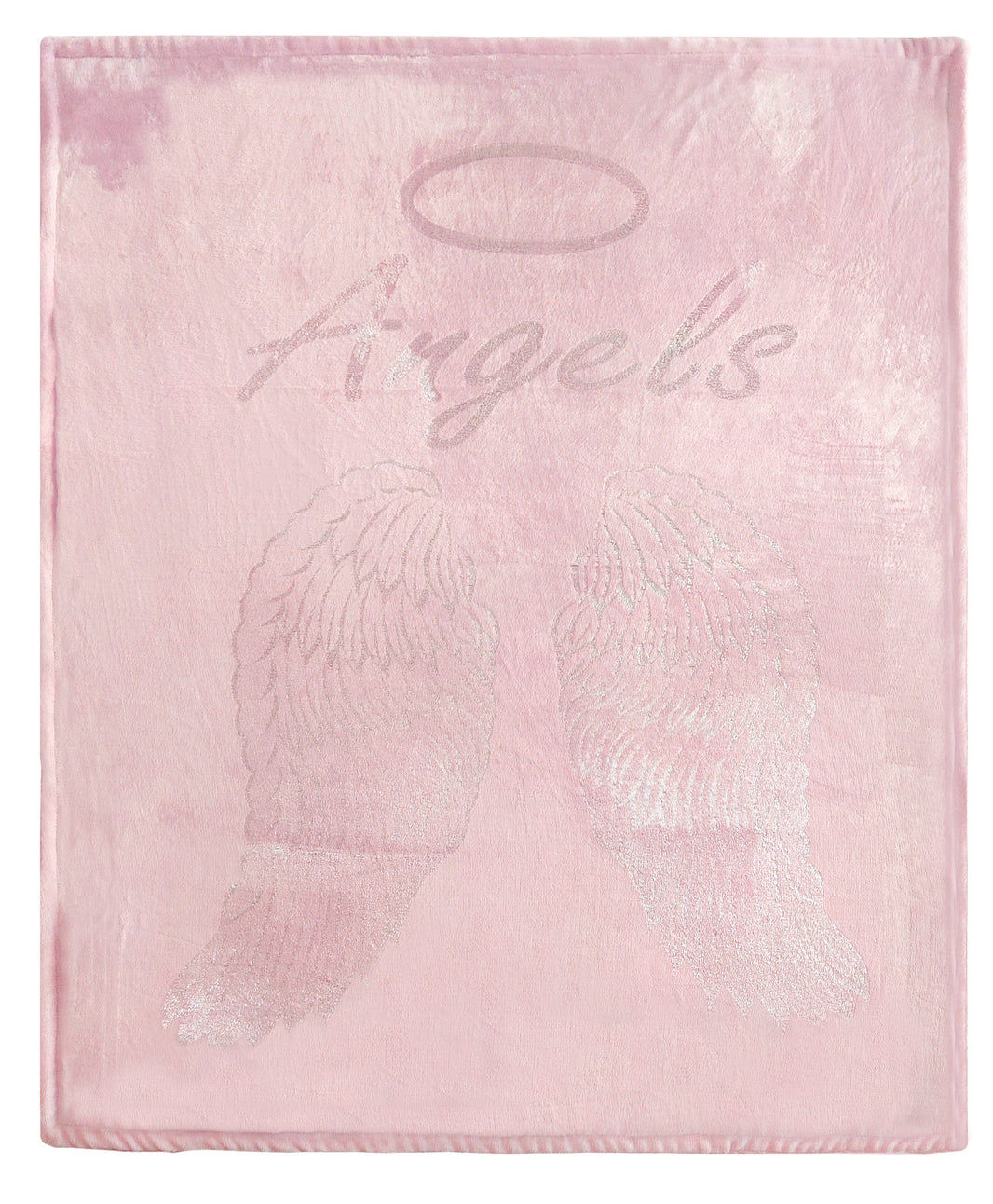 Angel Wings Luxurious Teddy Fleece Duvet Set Super Soft Faux Fur Bedding Pillow Cases Bed Throw Cushion in Pink White Grey by OLIVIA ROCCO THROW / PINK Duvet Cover