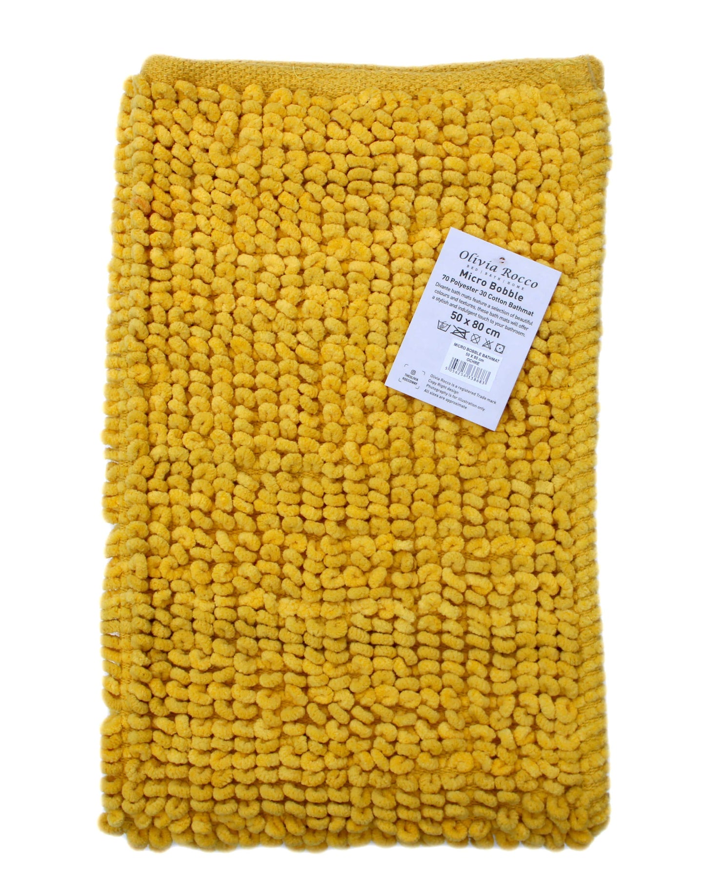 Pebbles Micro Bobble Eco-Friendly Pure Indian Cotton Hand-Woven Bath Mat with Knitted Design for Comfort and Durability by OLIVIA ROCCO Bath Mat