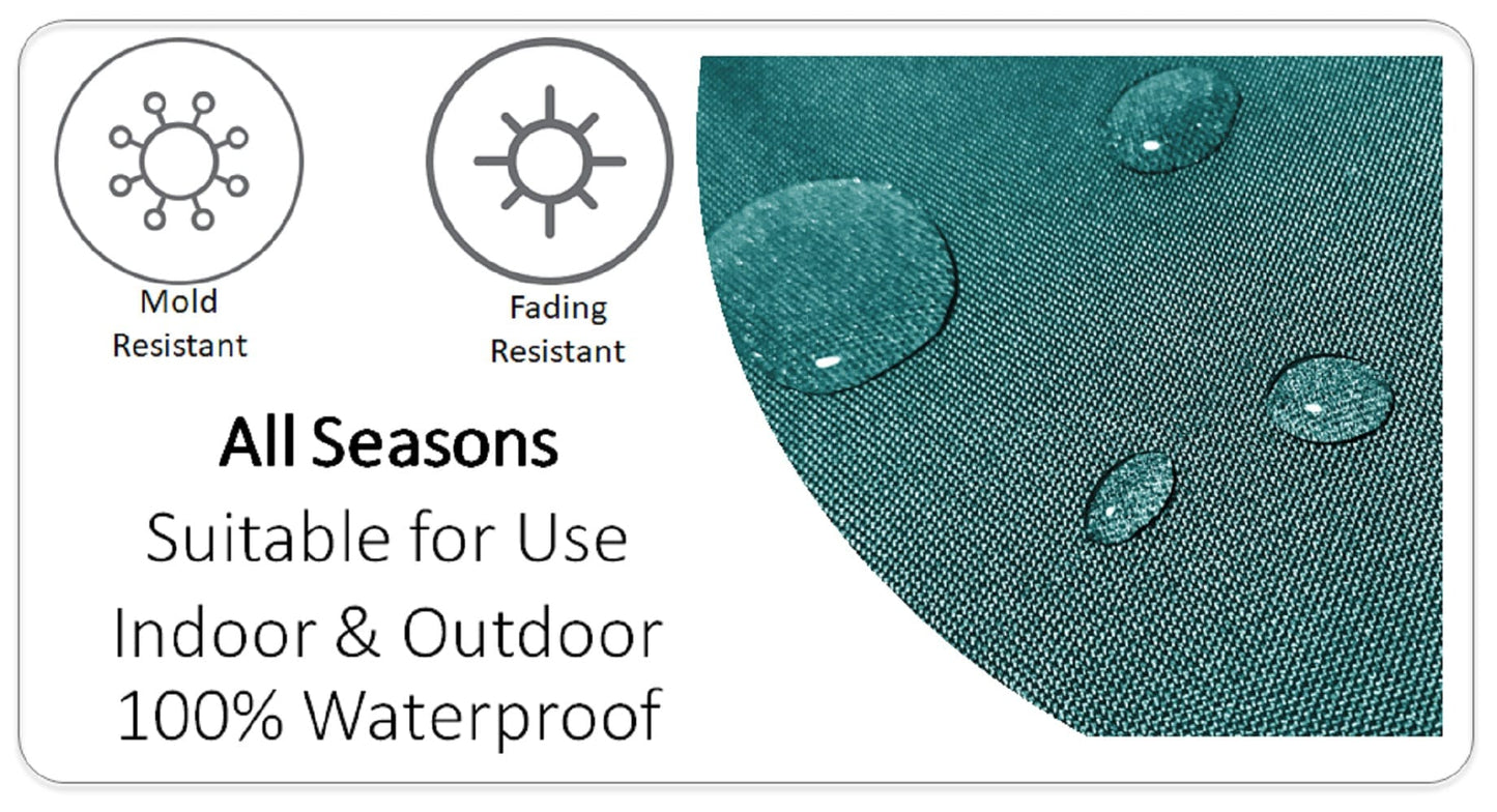 Pelican Outdoor Waterproof Weather-Resistant Cushions for Patio Garden Beach and Indoor Use 43x43 cm Filled with Hollowfibre by OLIVIA ROCCO PELICAN / 43 x 43 Cm Cushions