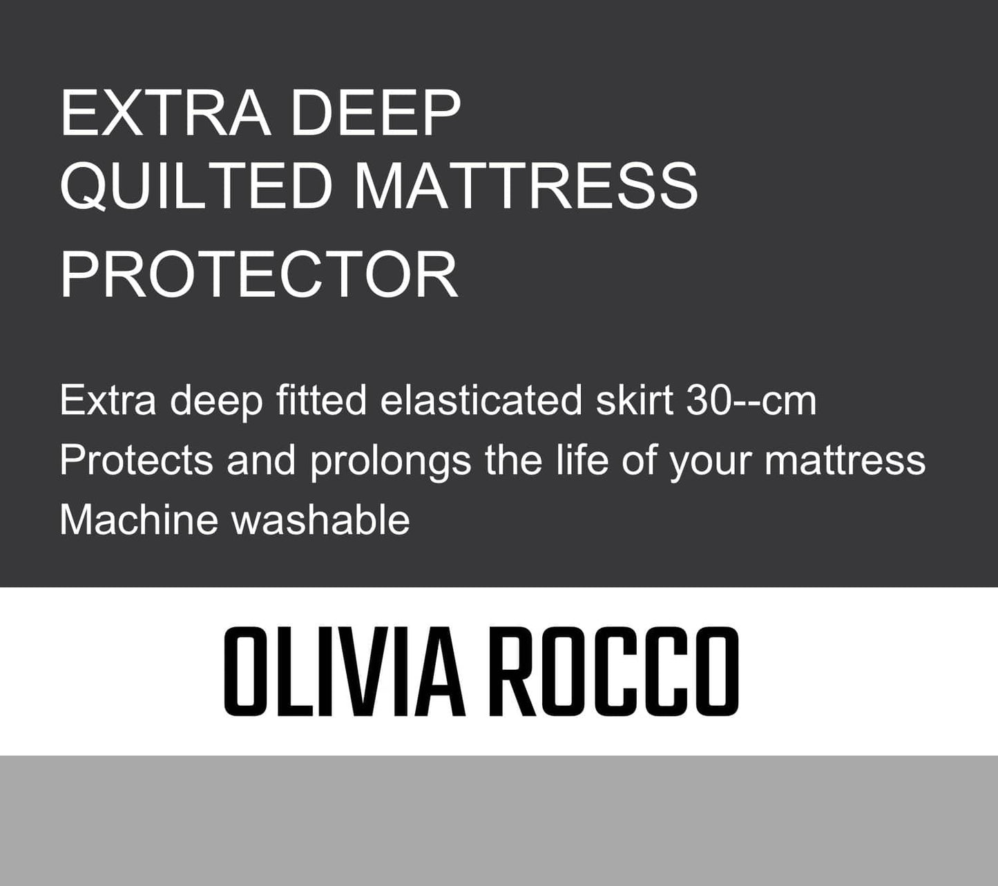 Quilted Extra Deep Waterproof Mattress Protector Microfibre Top for All Bed Sizes Premium Bedding Protection by OLIVIA ROCCO Mattress Protector