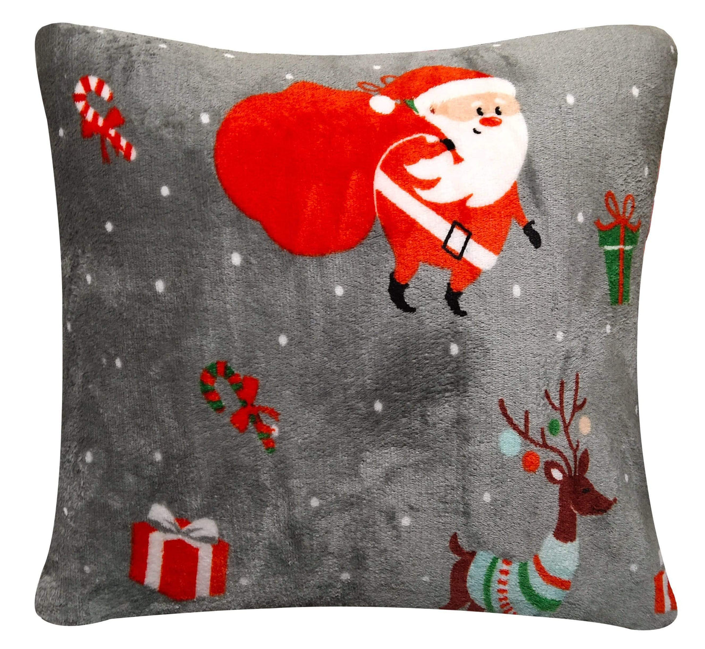 Santa Christmas Presents Reversible Teddy Fleece Duvet Cover Set Luxurious Faux Fur Bedding, Warm and Cozy Holiday Comfort OEKO-TEX Certified by OLIVIA ROCCO CUSHION Duvet Cover