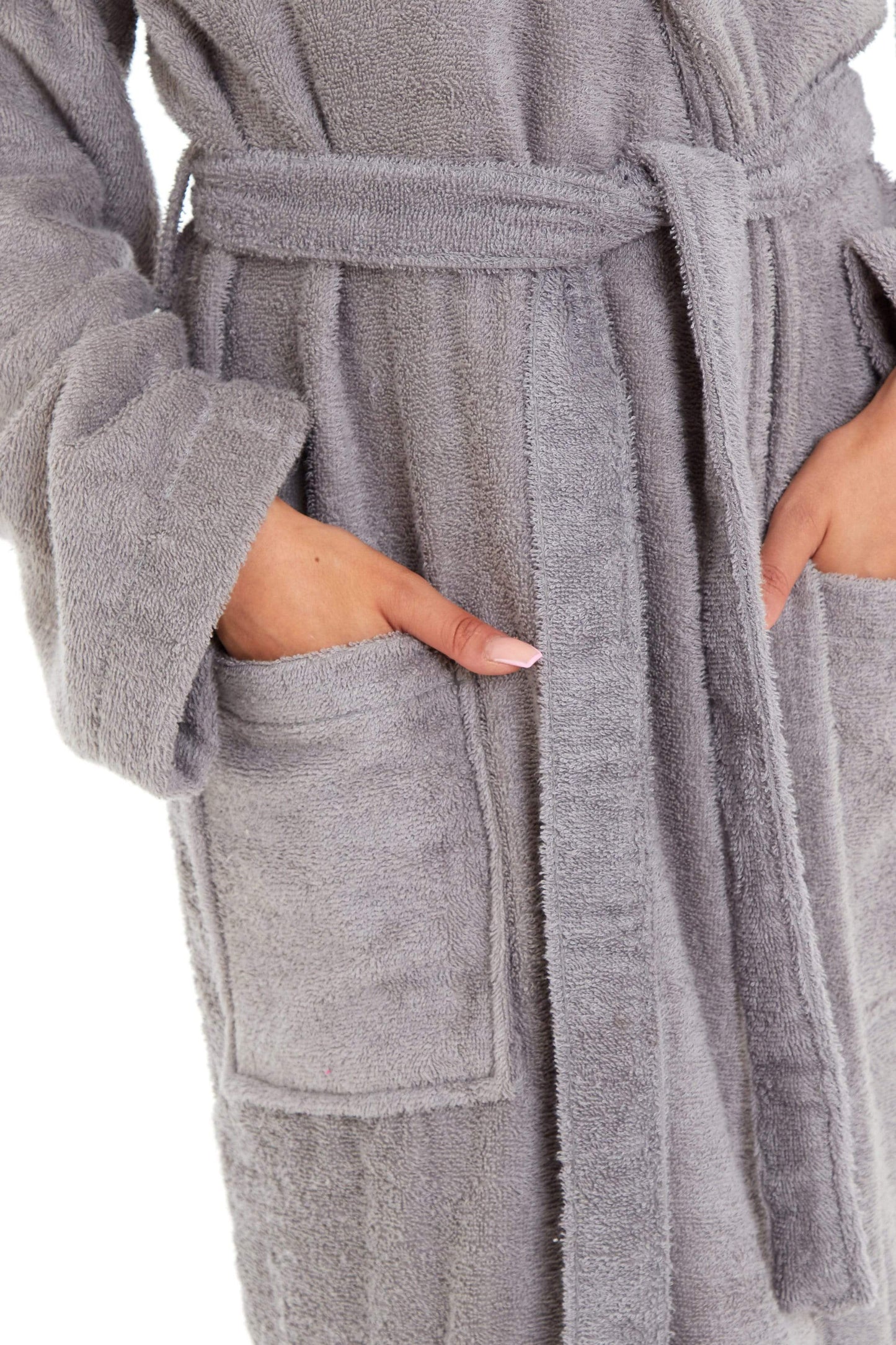 Women's Bamboo Cotton Hooded Towelling Robe Luxurious Ultra Absorbent Bath Spa Loungewear in Multiple Sizes and Colours by Daisy Dreamer Dressing Gown