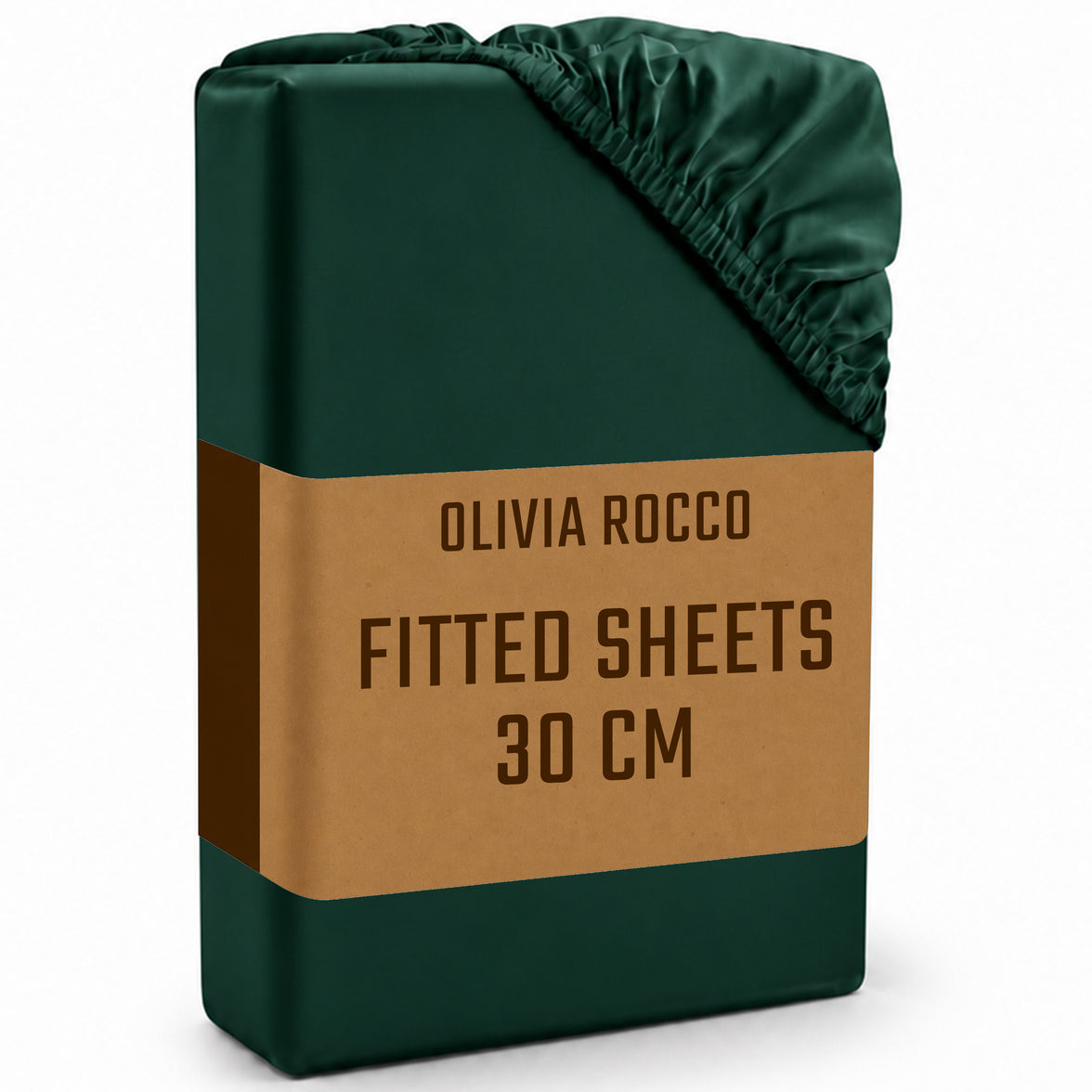 OLIVIA ROCCO Fitted Sheets Plain Dye Super Soft Easy Care Bed Linen Sets Easy-Care Hotel-Quality Comfort