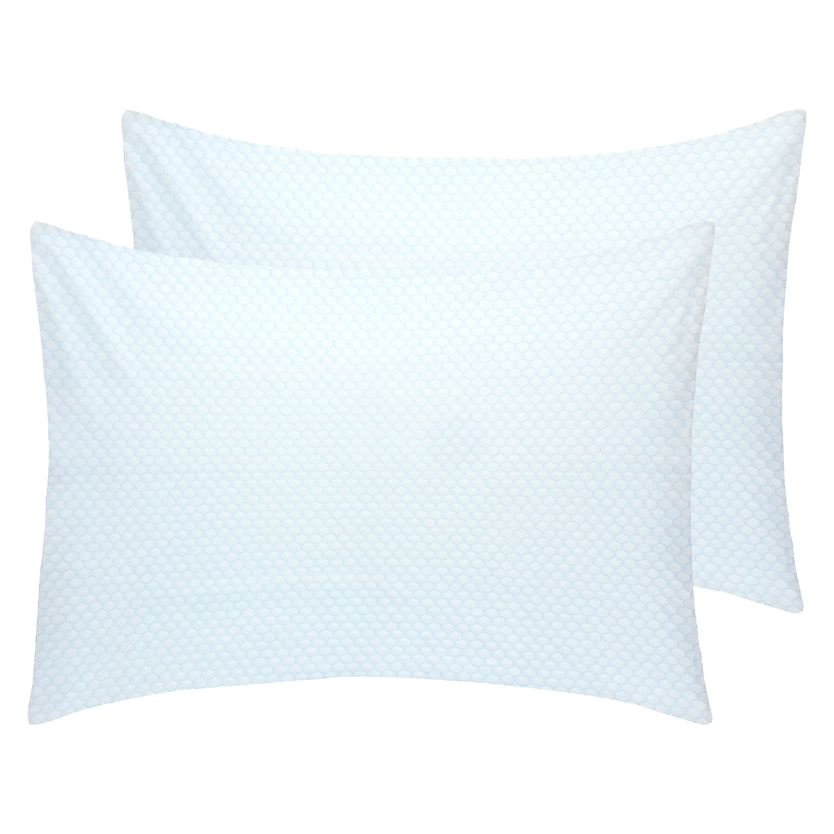 Pair of white cooling pillowcases