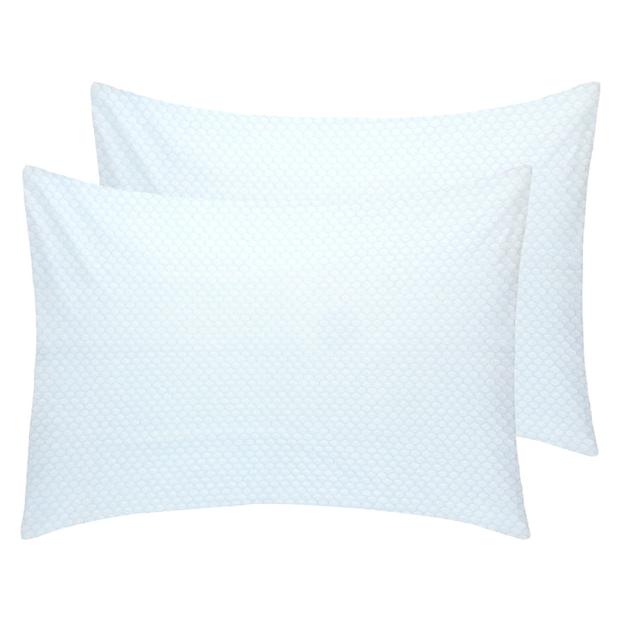 Pair of white cooling pillowcases