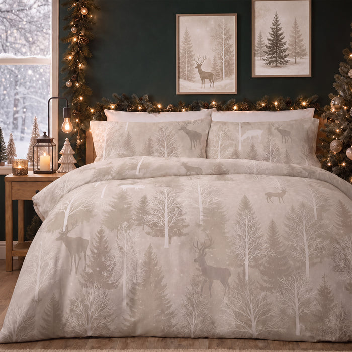 OLIVIA ROCCO Christmas Duvet Cover Set 3pc Reversible Easy Care Soft Microfiber Bedding