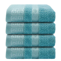 OLIVIA ROCCO Greek Microfibre Hand Towels 4 Pack Soft Absorbent 50 x 85 cm