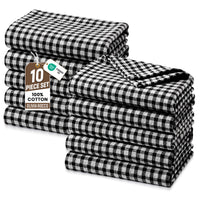 OLIVIA ROCCO Wonderdry tea towels pack of 10, 100% cotton, super absorbent, quick-drying kitchen tea towels displayed in a set.