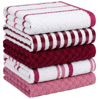 OLIVIA ROCCO 5 Pack Cotton Terry Kitchen Towels 45x65cm Super Absorbent Quick Drying