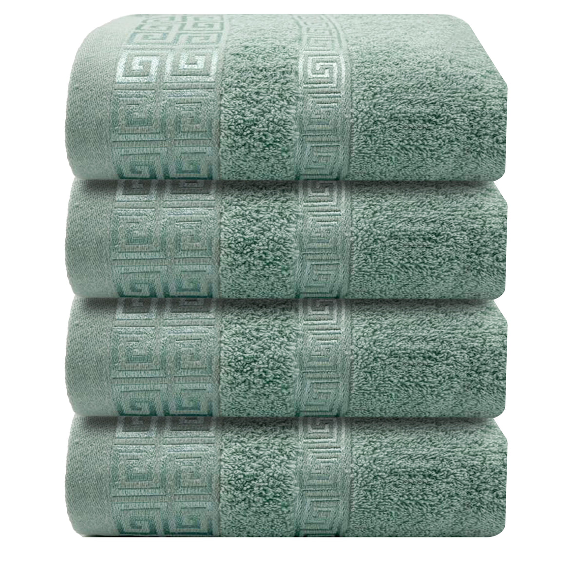 OLIVIA ROCCO Greek Microfibre Hand Towels 4 Pack Soft Absorbent 50 x 85 cm