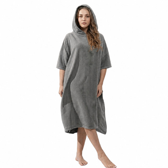 OLIVIA ROCCO Womens Poncho Changing Robe for Swim Surf Beach Gym Towels Hooded Large