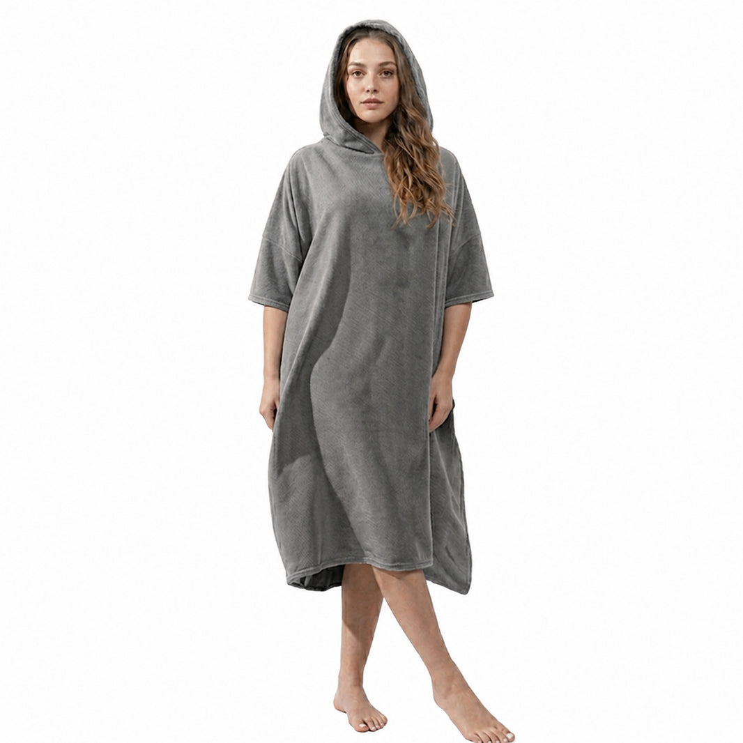 OLIVIA ROCCO Womens Poncho Changing Robe for Swim Surf Beach Gym Towels Hooded Large