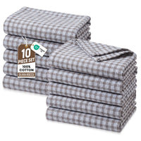 OLIVIA ROCCO Wonderdry tea towels pack of 10, 100% cotton, super absorbent, quick drying kitchen towels displayed in a set
